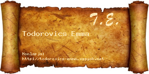 Todorovics Emma névjegykártya